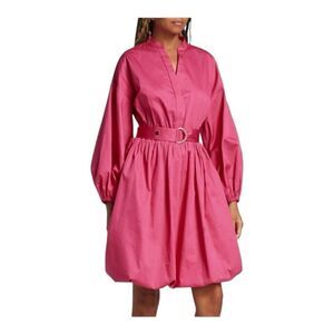 Elie Tahari The Jane Pink Sateen Mini Dress Size Medium
